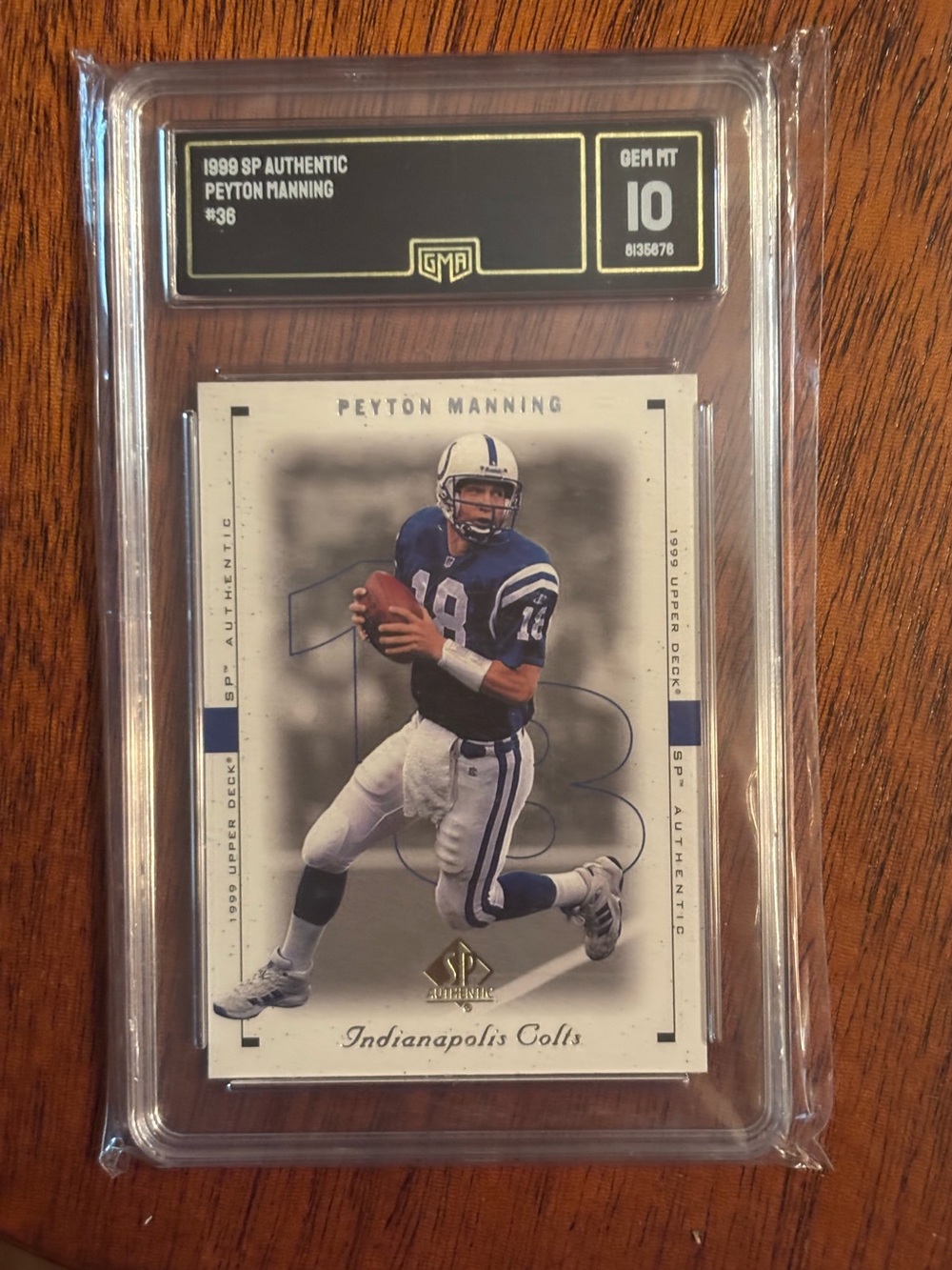 Peyton Manning 1999 SP Authentic Card - Indianapolis Colts SLABBED
GEM MINT 10 - Picture 5 of 6